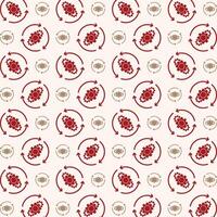 Process red icon valentine style trendy repeating pattern vector illustration background