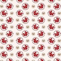 Employees Protection red icon valentine style trendy repeating pattern vector illustration