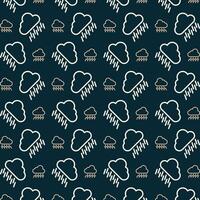 Cloud Rain icon luxury blue repeating pattern beautiful vector illustration background