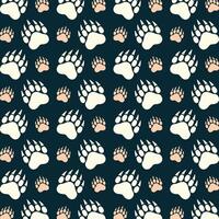 Animal Paw icon luxury blue repeating pattern beautiful vector illustration background