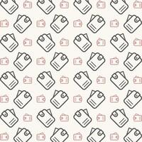 Wallet Icon trendy colorful repeating pattern sweet vector illustration background
