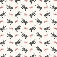 Megaphone Icon trendy colorful repeating pattern sweet vector illustration background