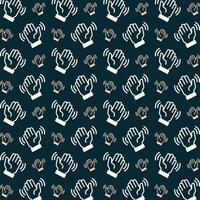 Wave Hand icon luxury blue repeating pattern beautiful vector illustration background