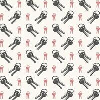 Key Icon trendy colorful repeating pattern sweet vector illustration background