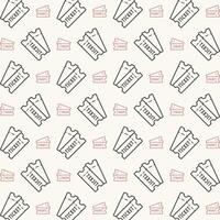 Ticket Icon trendy colorful repeating pattern sweet vector illustration background