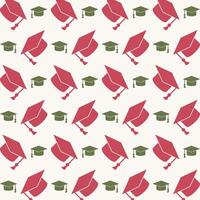 Graduation Cap Icon trendy colorful repeating pattern multicolour vector illustration background