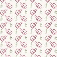 Hand Thumb Icon trendy colorful repeating pattern multicolour vector illustration background