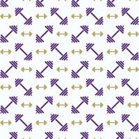 Barbell Icon trendy colorful repeating pattern purple vector illustration background