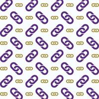 Chain Icon trendy colorful repeating pattern purple vector illustration background