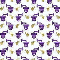 CCTV Icon trendy colorful repeating pattern purple vector illustration background