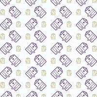 Health Care Icon trendy colorful repeating pattern purple vector illustration background