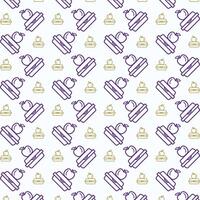 Lunchbox Icon trendy colorful repeating pattern purple vector illustration background