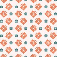 Medical Bag icon trendy orange repeating pattern cute colorful vector illustration