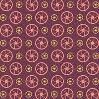 Camera Shutter Icon Vector trendy repeating pattern maroon illustration background