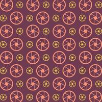 Camera Shutter Icon Vector trendy repeating pattern maroon illustration background