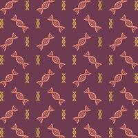 DNA Icon Vector trendy repeating pattern maroon illustration background