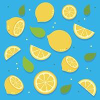 Lemon pattern for background vector