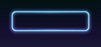 Neon rectangle frame. glowing outline shapes . Vector abstract background Illustration