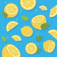 Lemon pattern for background vector