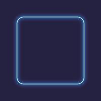 Neon rectangle frame. glowing outline shapes . Vector abstract background Illustration