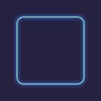 Neon rectangle frame. glowing outline shapes . Vector abstract background Illustration