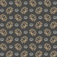 Lotus Blossoms Icon elegant luxury trendy repeating pattern vector illustration