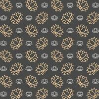 Lotus Blossoms Icon elegant luxury trendy repeating pattern vector illustration