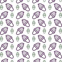 Ice Cream icon trendy multicolor repeating pattern beautiful illustration white background vector