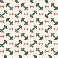 Barbell trendy multicolor repeating pattern vector illustration beautiful background