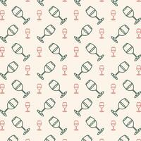 Wine Glass trendy multicolor repeating pattern vector illustration beautiful background