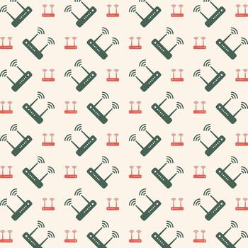 enrutador icono de moda multicolor repitiendo modelo vector ilustración hermosa antecedentes