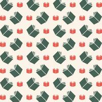 Open Book icon trendy multicolor repeating pattern vector illustration beautiful background