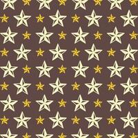 Star icon trendy multicolor repeating pattern vector illustration brown background