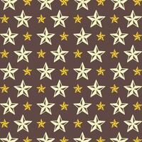 Star icon trendy multicolor repeating pattern vector illustration brown background