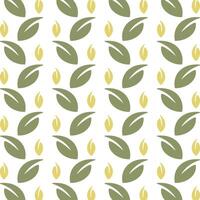 Leaf icon green repeating trendy pattern illustration colorful background vector