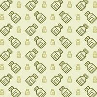 Bottle Pill green theme trendy repeating pattern design vector illustration background