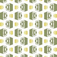 Safe Deposit Box repeating trendy pattern beautiful multicolor vector
