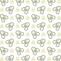 Dog icon green repeating trendy pattern illustration colorful background vector