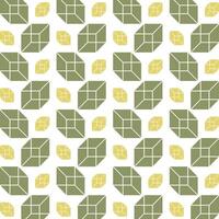 Isometric geometric repeating trendy pattern beautiful multicolor vector