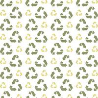 Recycle icon green repeating trendy pattern illustration colorful background vector