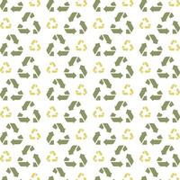 Recycle icon green repeating trendy pattern illustration colorful background vector