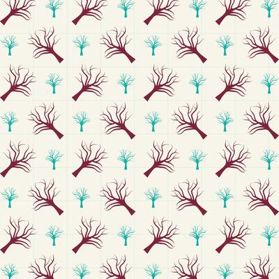 Tree without leaves on graph trendy repeating pattern vector illustration background