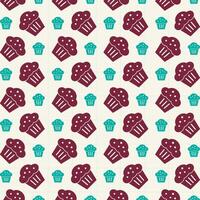 Muffin icon on graph trendy repeating pattern vector illustration background