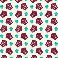 Muffin icon on graph trendy repeating pattern vector illustration background