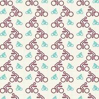 Cycling icon on graph trendy repeating pattern vector illustration background