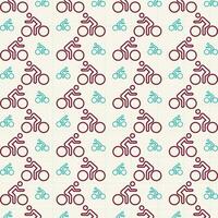 ciclismo icono en grafico de moda repitiendo modelo vector ilustración antecedentes