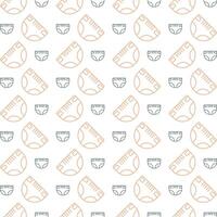 Diaper symbol trendy repeating pattern orange fill vector illustration background