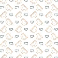 Diaper symbol trendy repeating pattern orange fill vector illustration background