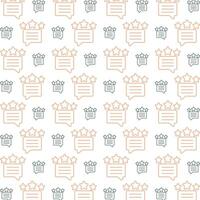 Testimonials symbol trendy repeating pattern orange fill vector illustration background