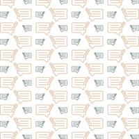 Review symbol trendy repeating pattern orange fill vector illustration background